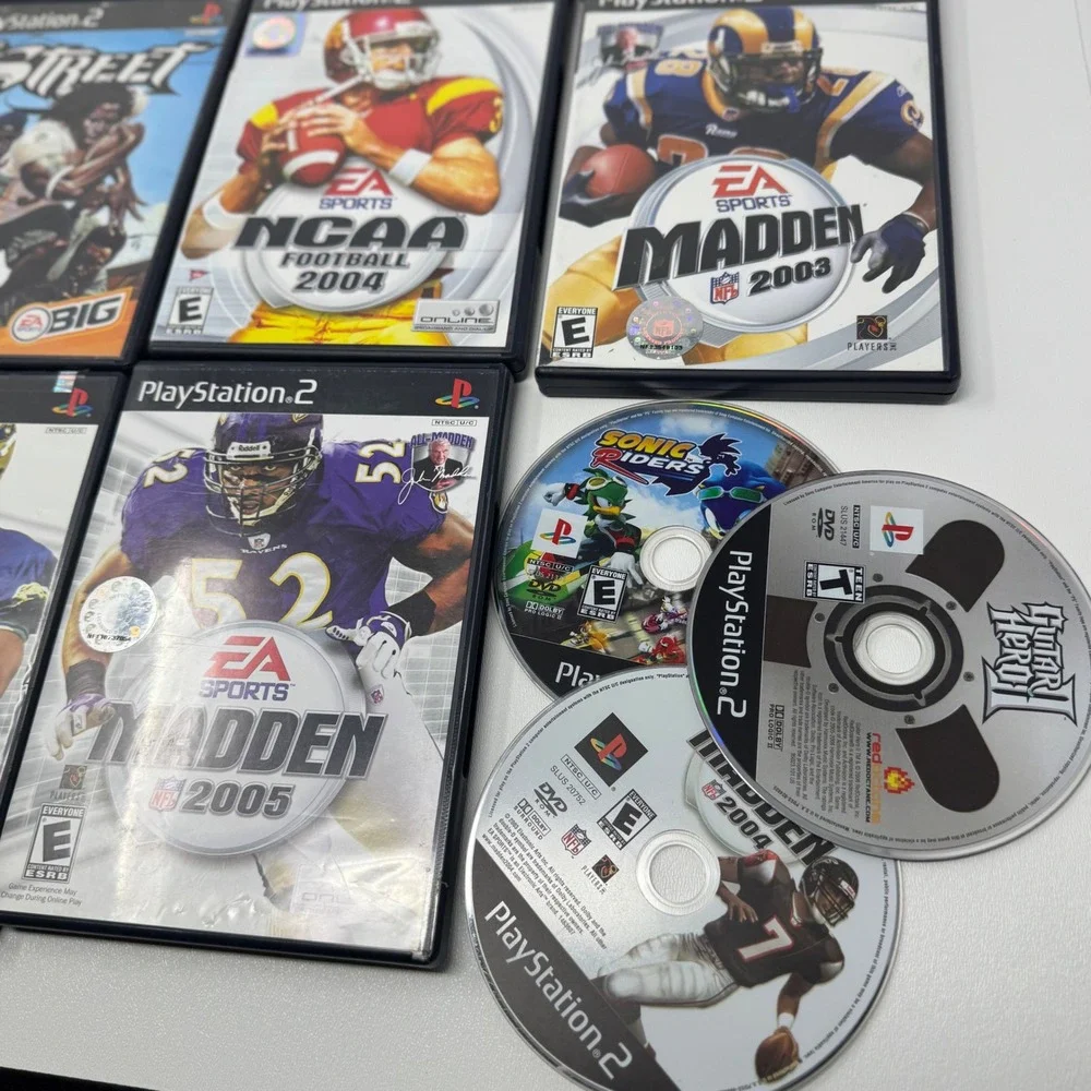 Sony PlayStation 2 PS2 Game Lot of 15 NCAA NFL Street Mortal Kombat‎ Pac-Man